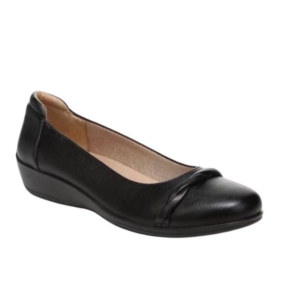 LifeStride Velocity Impact Womens 10W Black Cushion Comfort Flats Low Wedge Heel - Picture 1 of 12